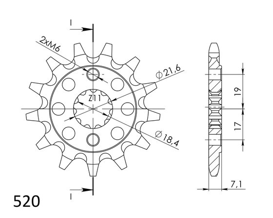 CBF 250 (2004 - 2005) supersprox / jt front sprocket 1321.13 | Supersprox