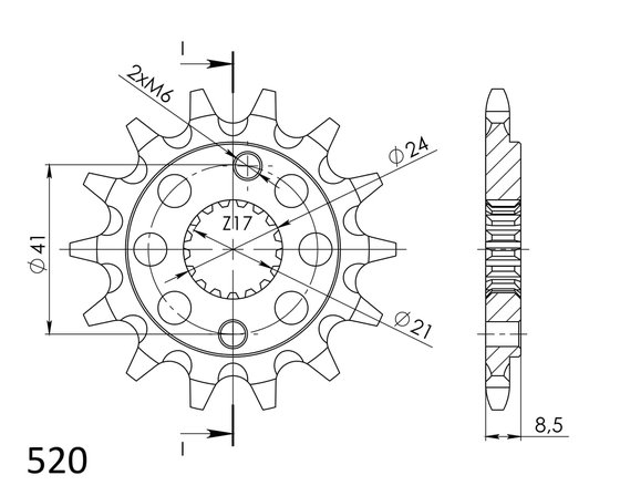 XR 400 R (1996 - 2004) supersprox / jt front sprocket 1322.15 | Supersprox