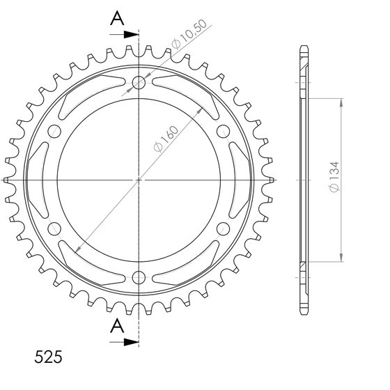 CBR 600 RR (2003 - 2006) supersprox / jt rear sprocket 1307.42 | Supersprox