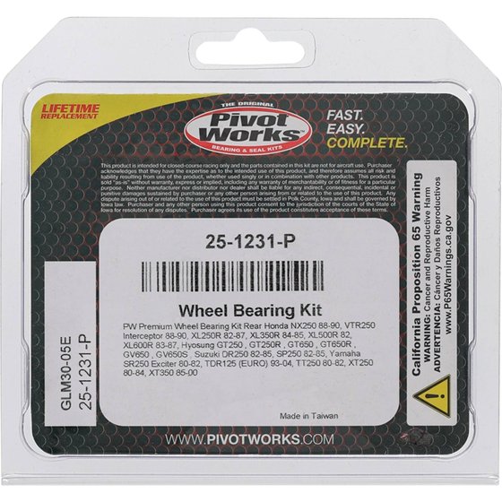 XL 600 R (1983 - 1987) wheel bearing kit rear | All Balls