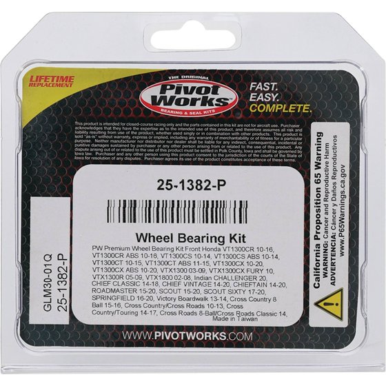 VT 1300 CX FURY (2010 - 2020) wheel bearing kit front | All Balls