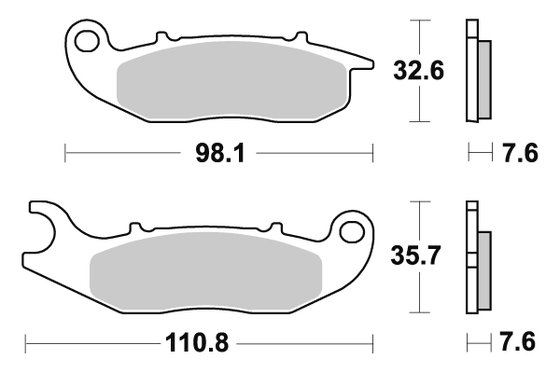 CRF 300 L (2021 - 2021) sbs brakepads ceramic | SBS