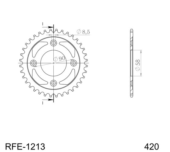 XR 50 (2000 - 2004) supersprox rear sprocket 1213.37 | Supersprox