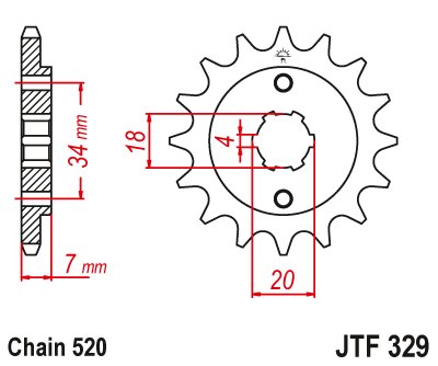 MBX 125 (1984 - 1989) front sprocket | JT Sprockets