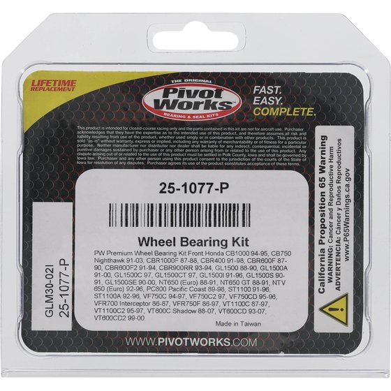 PC 800 PACIFIC COAST (1989 - 1998) wheel bearing kit front | All Balls