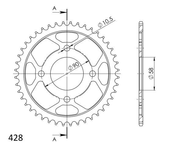 CBR 125 R (2012 - 2015) supersprox rear sprocket 1221.44 | Supersprox