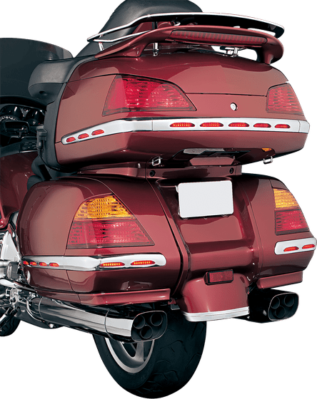 GL 1800 GOLD WING (2001 - 2010) lighted saddlebag molding with red led | KURYAKYN