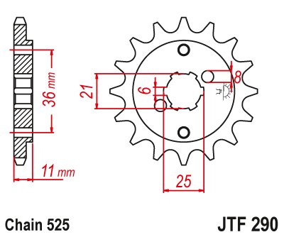 XBR 500 (1985 - 1986) steel front sprocket | JT Sprockets