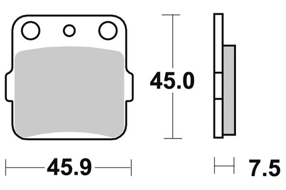 TRX 420 (2010 - 2012) sbs brakepads racing sintered | DOPPLER