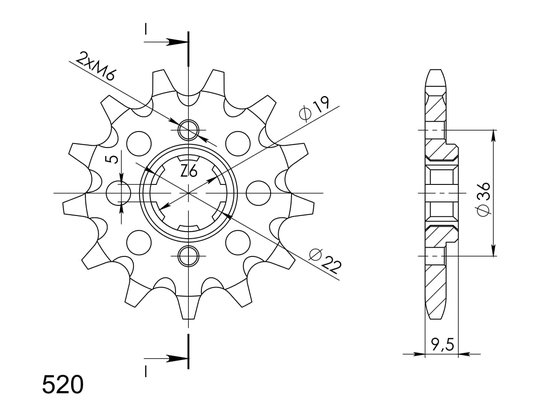 CR 500 (1984 - 1985) supersprox / jt front sprocket 337.14 | Supersprox