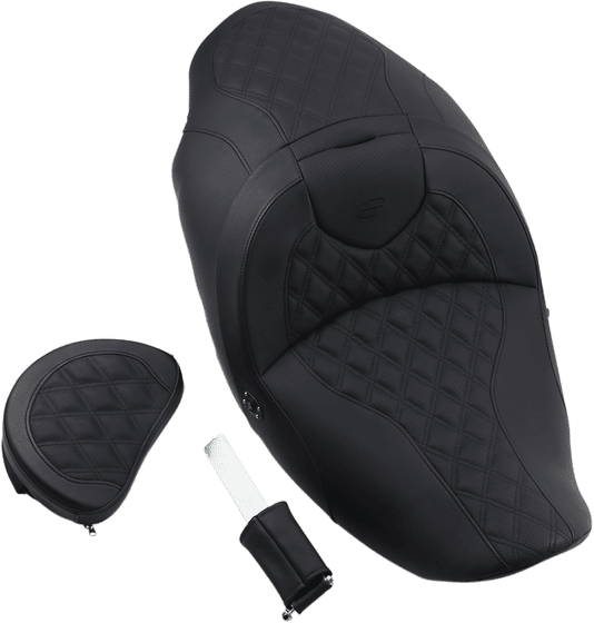 GL 1800 GOLD WING (2001 - 2021) road sofa ls heated diamond stitch seat with backrest | SADDLEMEN