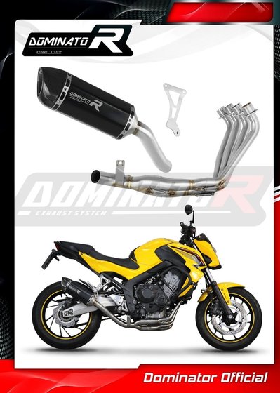 CB 650 F (2014 - 2018) full exhaust system silencer hp1 black | Dominator