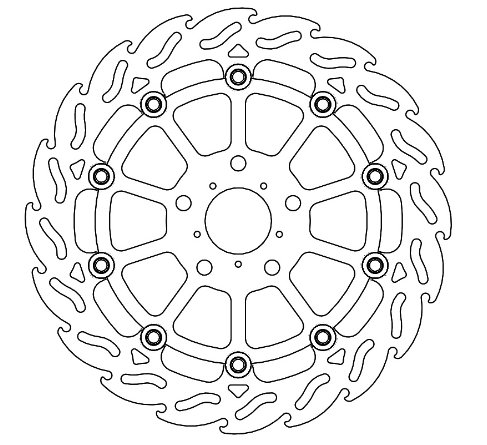 CB 500 X (2022 - 2023) street front left brake disk flame floating for optimal cooling and resistance | MOTO-MASTER