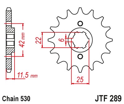 FT 500 (1982 - 1984) steel front sprocket | JT Sprockets