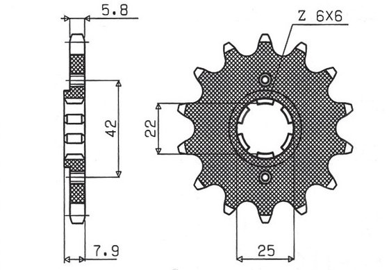 XR 600 R (1985 - 2000) front sprocket | SUNSTAR SPROCKETS