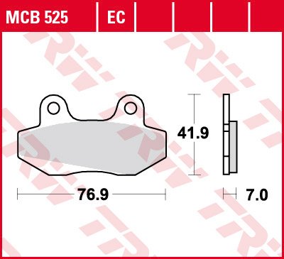 CBX 250 (1985 - 1987) allround organic standard brake pad | TRW