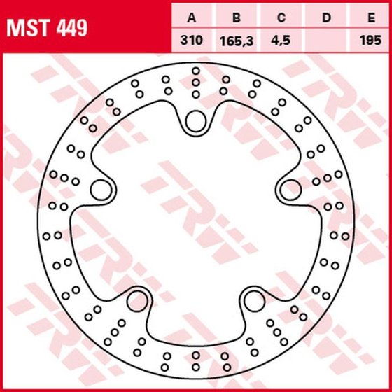 GL 1800 GOLD WING (2016 - 2017) fixed brake rotor - front 310 round | TRW