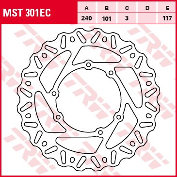 CRF 450 R (2002 - 2017) fixed wave brake rotor | TRW