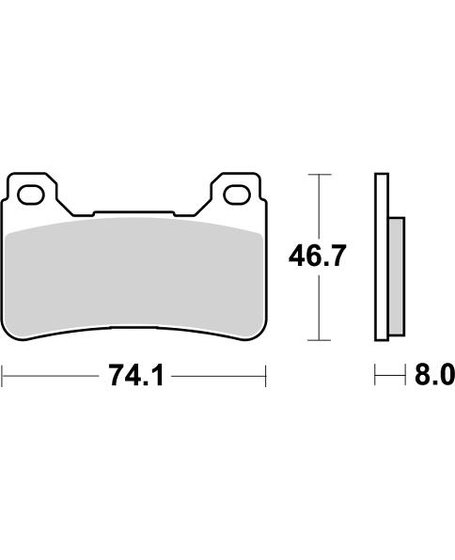 VFR 800 F (1998 - 2020) kh390 racing dual sinter brake pads | SBS