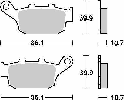 NTV 650 REVERE (1988 - 1997) brakepads ceramic | SBS